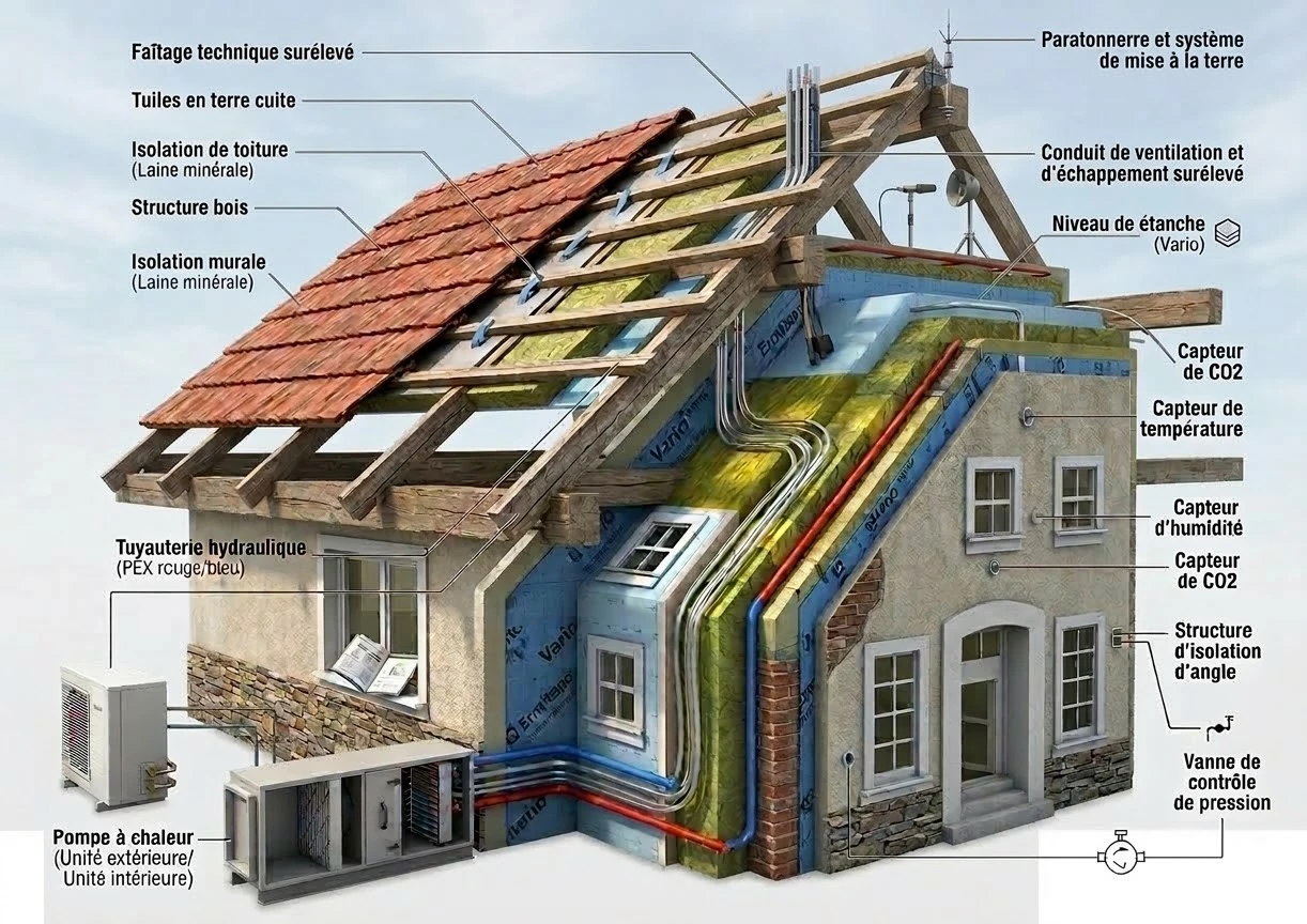 Schéma isolation complète maison - BATINOVA
