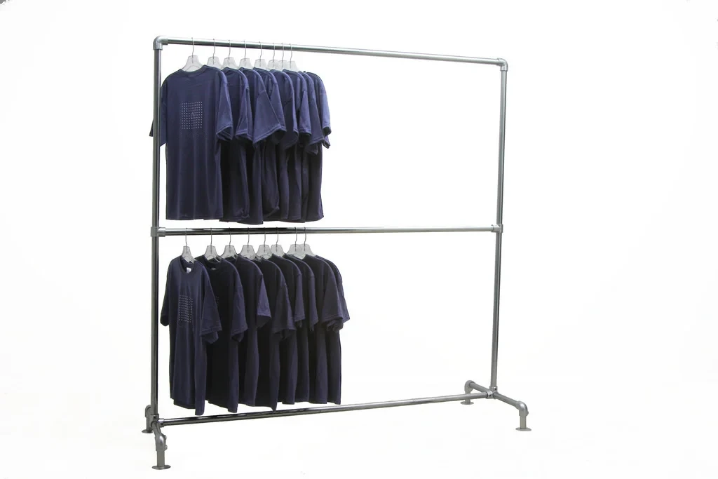 Portant double niveau vêtements Kee Klamp